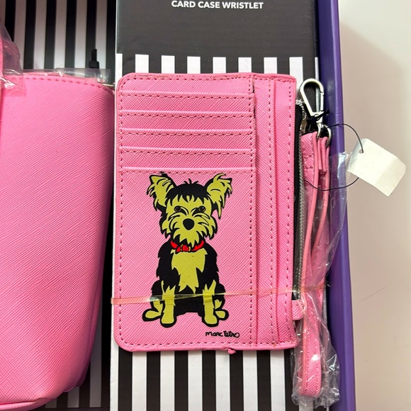 Marc Tetro Pink Mini Tote and Card Case Wallet Set - Picture 3 of 7